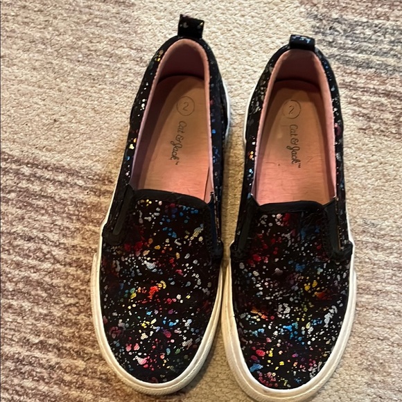 Cat & Jack Colorful Splatter Kids Slip-On Shoes - Picture 2 of 9